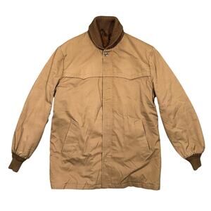 Vintage 60s 70s Oakbrook Sportswear Sherpa Lined Jacket Talon Zip Brown USA